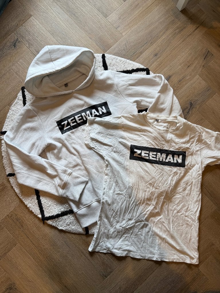 Heel goed 2x Zeeman fanclub hoodie & shirt S M 36 38 set, Zeeman, Wit, Ophalen of Verzenden, Zo goed als nieuw