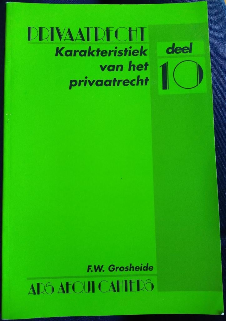 Karakteristiek van het privaatrecht - F.W. Grosheide, Boeken, Ophalen of Verzenden, Gelezen