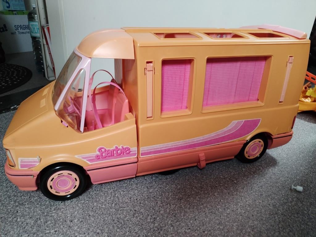 Vintage Barbie Camper Jaren '80 - Compleet met Doos, Ophalen of Verzenden, Gebruikt, Meisje