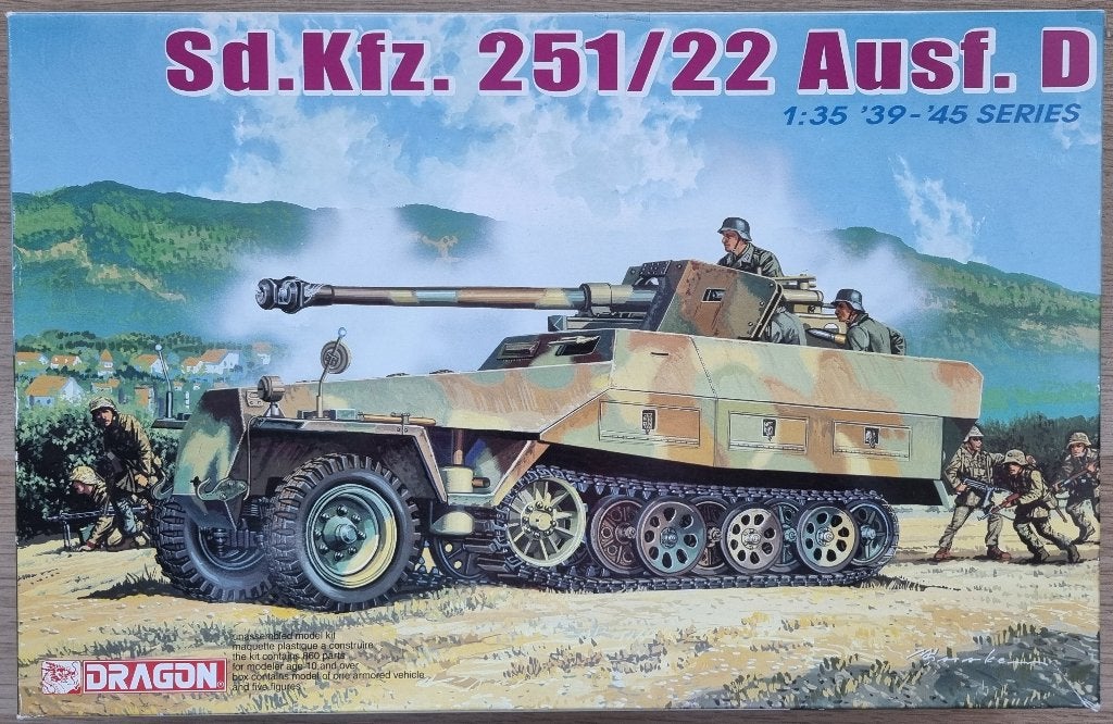 Dragon 1:35 #6248 WWII German Sd.Kfz.251/22 Ausf.D Pakwagen, Overige merken, 1:32 tot 1:50, Overige typen, Nieuw