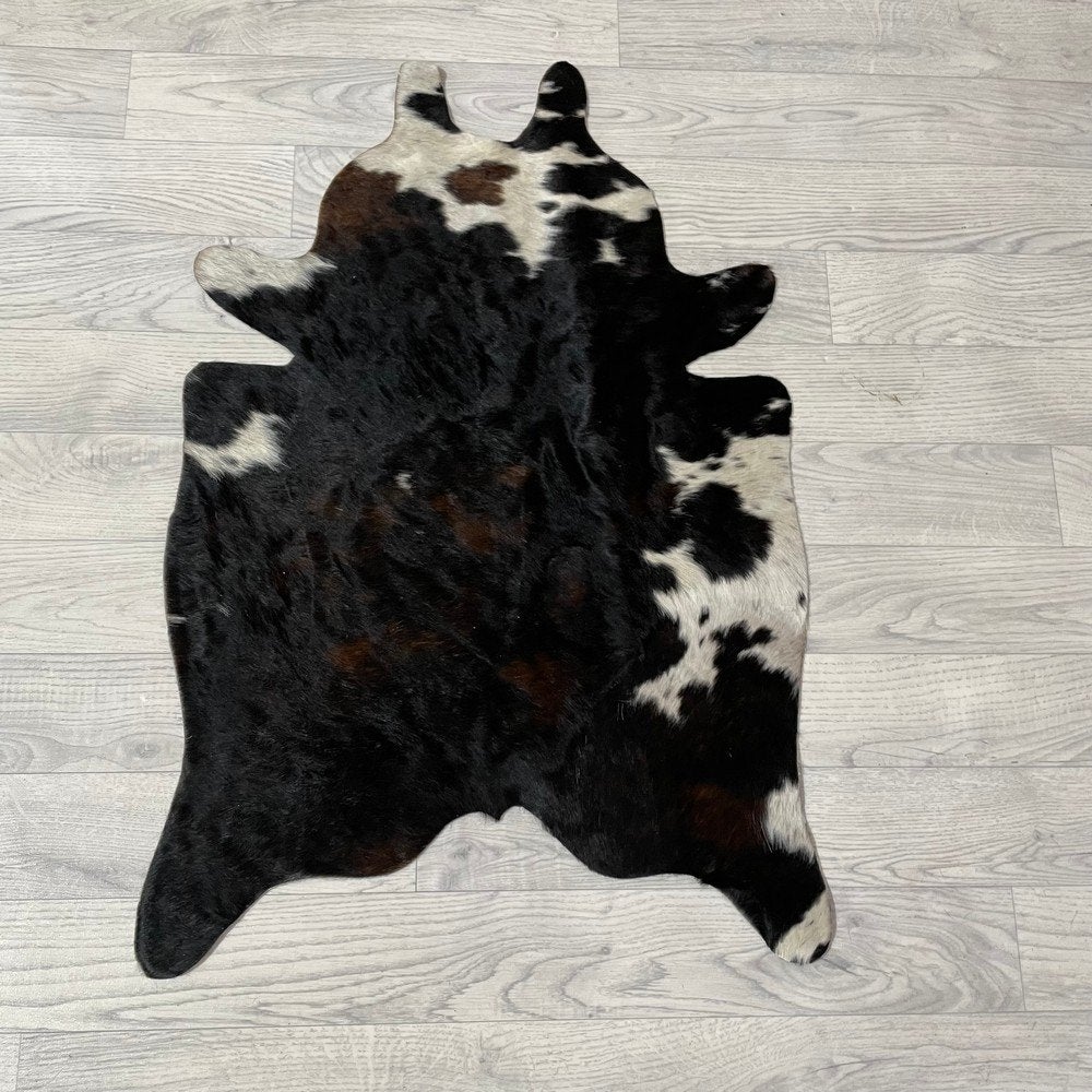 Mini koeienhuid bruin wit zwart 90x60cm #492 | Lederstore, Nieuw, Overige vormen, Zwart, 50 tot 100 cm