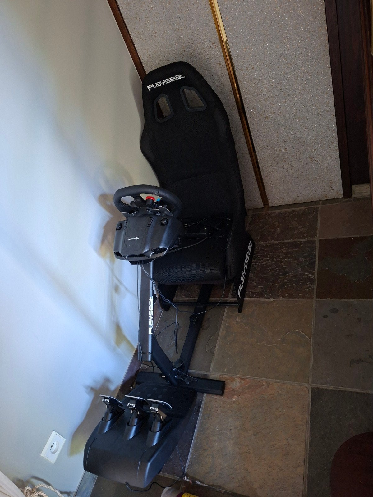 Playseat met Logitec stuur en pendalen, Spelcomputers en Games, Spelcomputers | Overige Accessoires, Ophalen, Racestoel, PlayStation