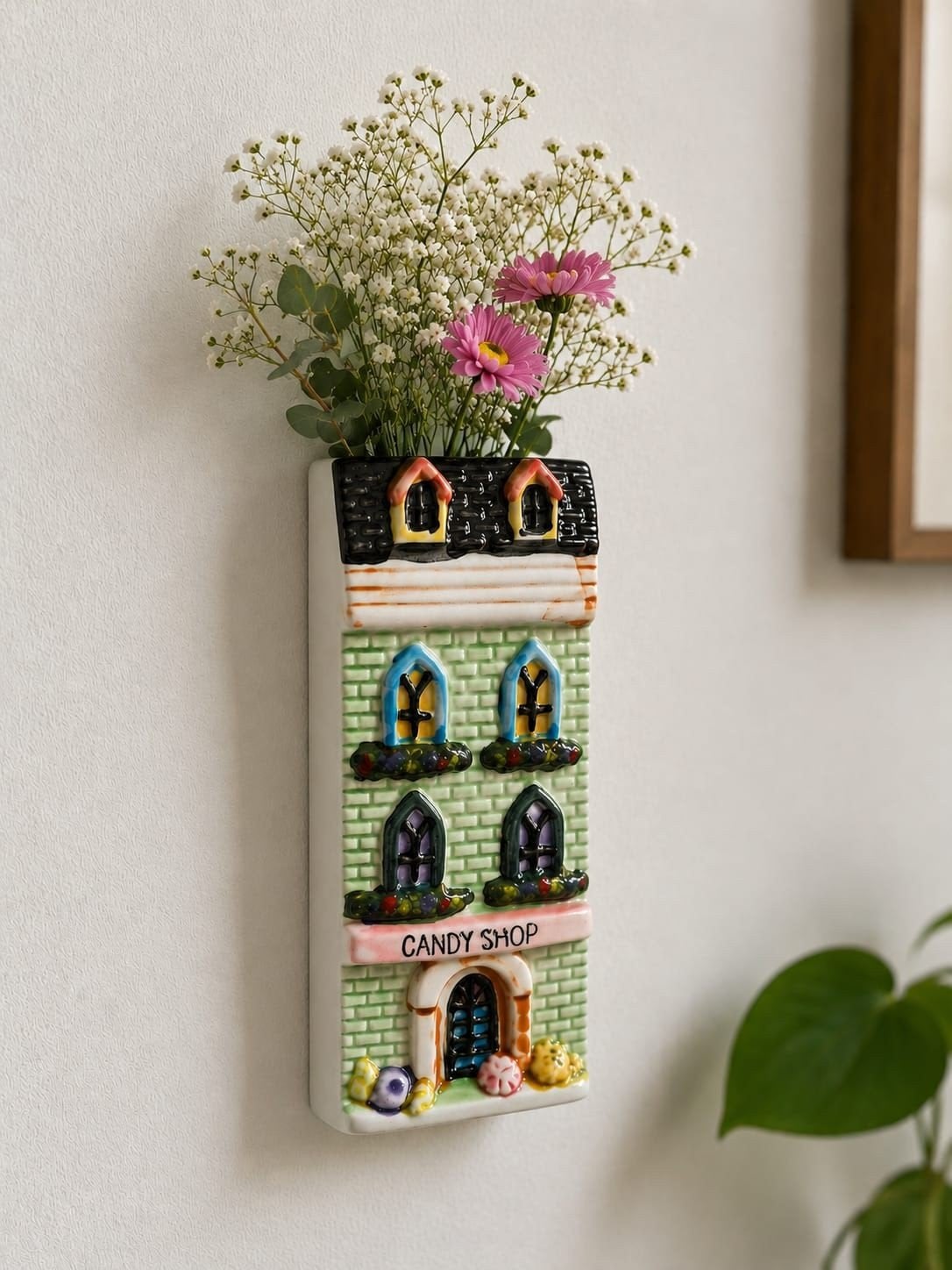 Vintage radiatorbakje candyshop muurvaasje, Meerkleurig, Ophalen of Verzenden, Zo goed als nieuw, X