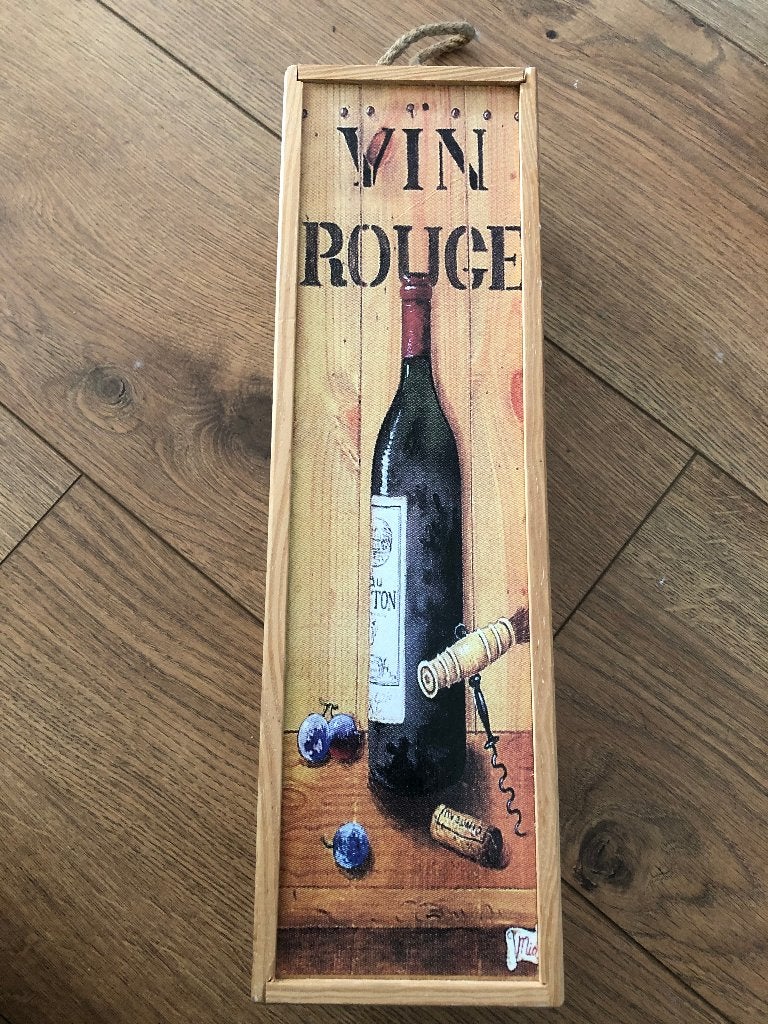 Leuke houten wijnkist, Ophalen, Nieuw, Hout