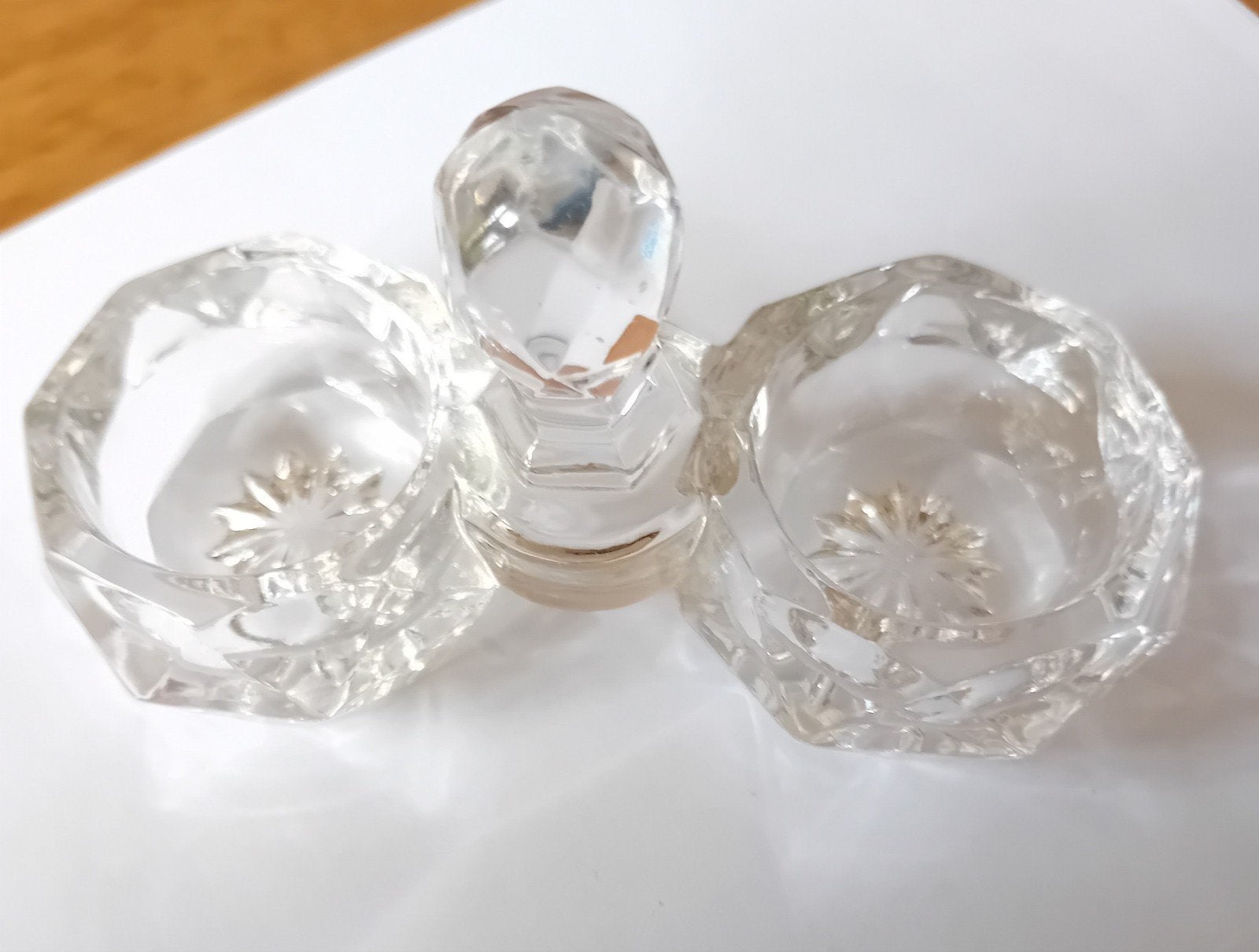 oud glazen 2 delig schaaltje. en lepeltje., Verzamelen, Glas en Borrelglaasjes, Ophalen of Verzenden, Overige typen