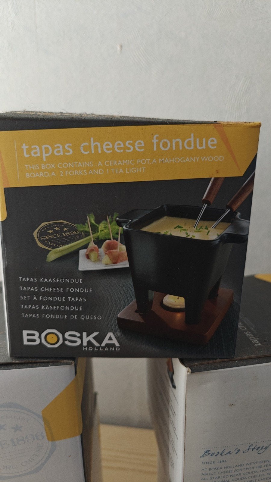 Boska Holland Tapas Kaasfondue Set - Nieuw in Doos, Ophalen, Nieuw, Waxinelicht, Fondueset