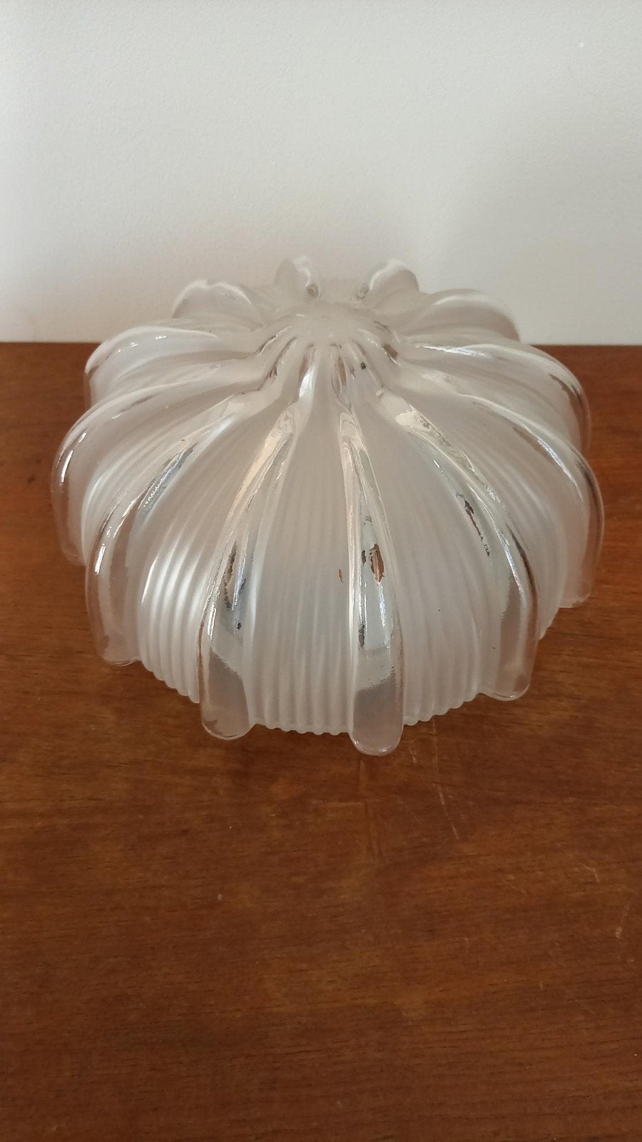 Vintage Plafonnière - Art Deco Stijl Glazen Lamp, Ophalen of Verzenden