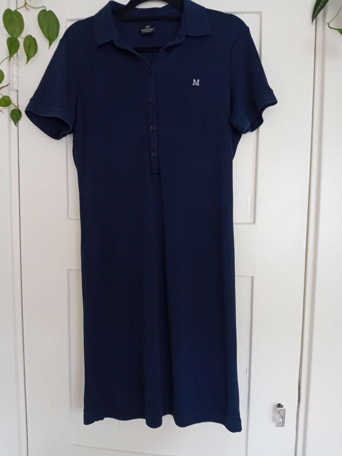 Donkerblauwe polojurk Madeleine, soepele stof, maat M, Kleding | Dames, Maat 38/40 (M), Blauw, Ophalen of Verzenden, Zo goed als nieuw