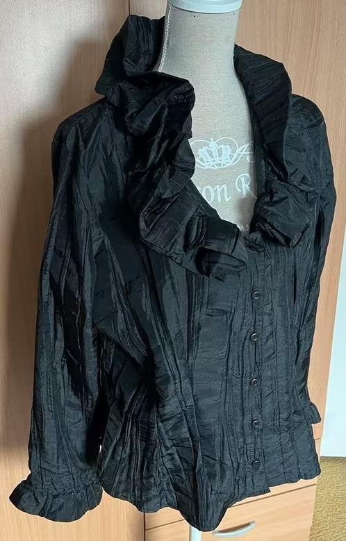 Alma Mater blouse maat 46, Kleding | Dames, Ophalen of Verzenden, Zo goed als nieuw, Maat 46/48 (XL) of groter, Zwart