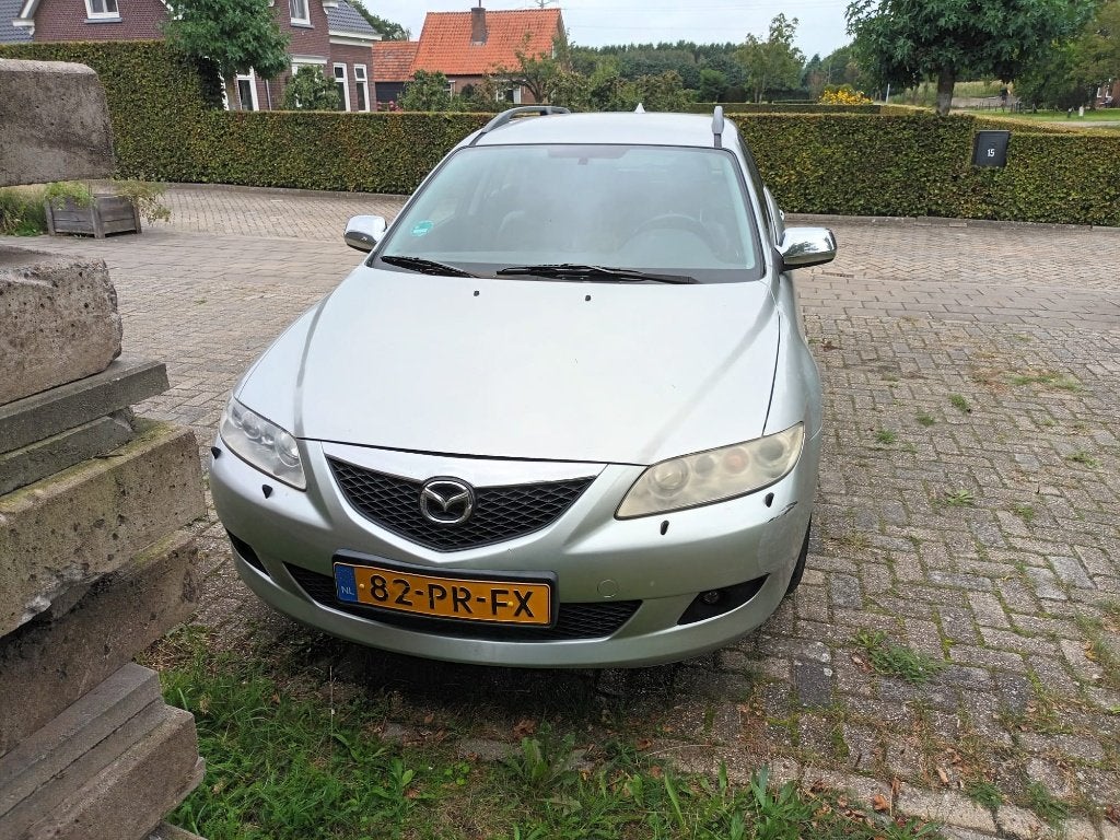 Mazda 6 2.0 Sportbreak Touring AUT 2004 Grijs, Auto's, Zwart, 4 cilinders, Stationwagon, Particulier
