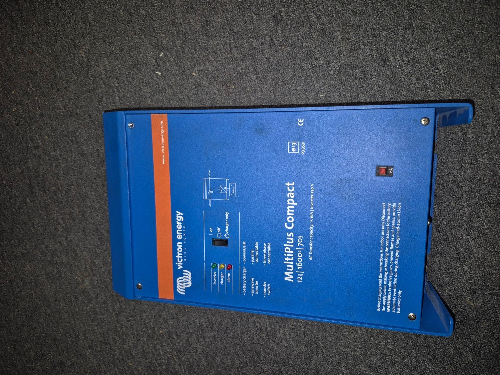Victron Energy MultiPlus Compact 12|1600|70 Omvormer/Lader, Ophalen of Verzenden, Gebruikt, Overige typen
