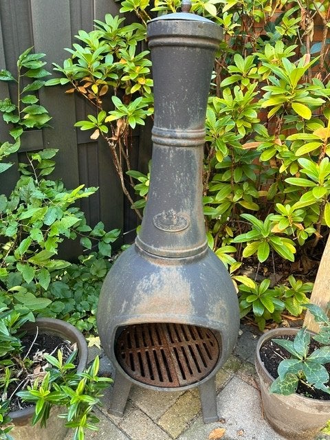 Fancy Flames terraskachel gietijzer – 105 cm, Tuin en Terras, Ophalen, Gebruikt