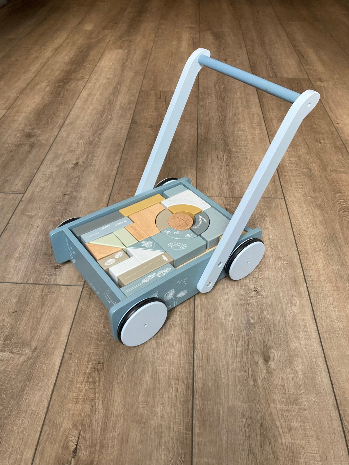Little Dutch Blokkenkar Loopwagen Blauw, Ophalen of Verzenden, Zo goed als nieuw, Overige merken