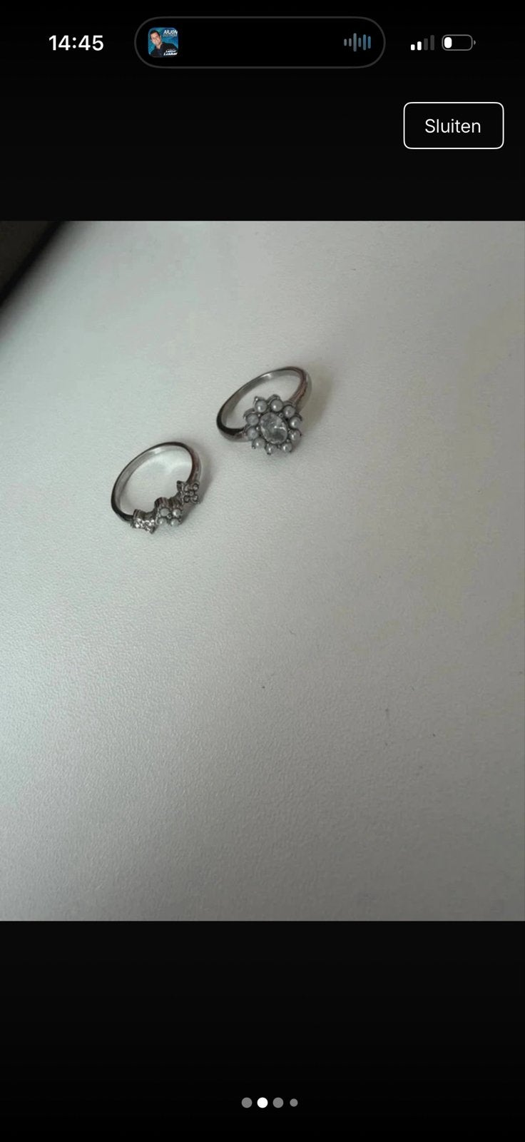 Stalen ringen, maat 16 - Nieuw!, Met kristal, IJzer of Staal, Nieuw, Ophalen of Verzenden