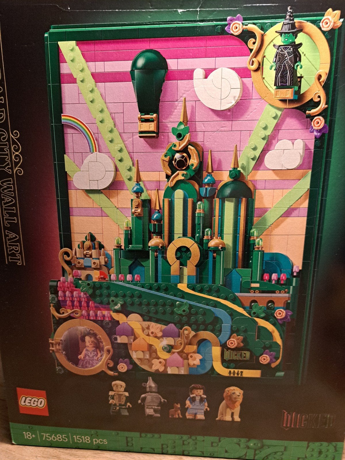 LEGO The Wizard of Oz Emerald City Wall Art 3D (75685), Inclusief minifiguren, Overige thema's, Lego, Nieuw