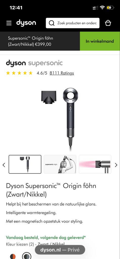 Dyson Supersonic föhn, Ophalen of Verzenden, Gebruikt, Haarverzorging