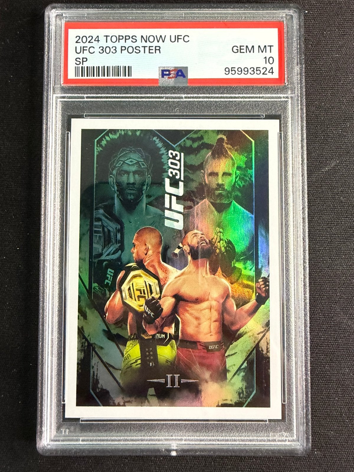 UFC 303 Poster Card Topps NOW PSA10, Ophalen of Verzenden, Zo goed als nieuw, Plaatje