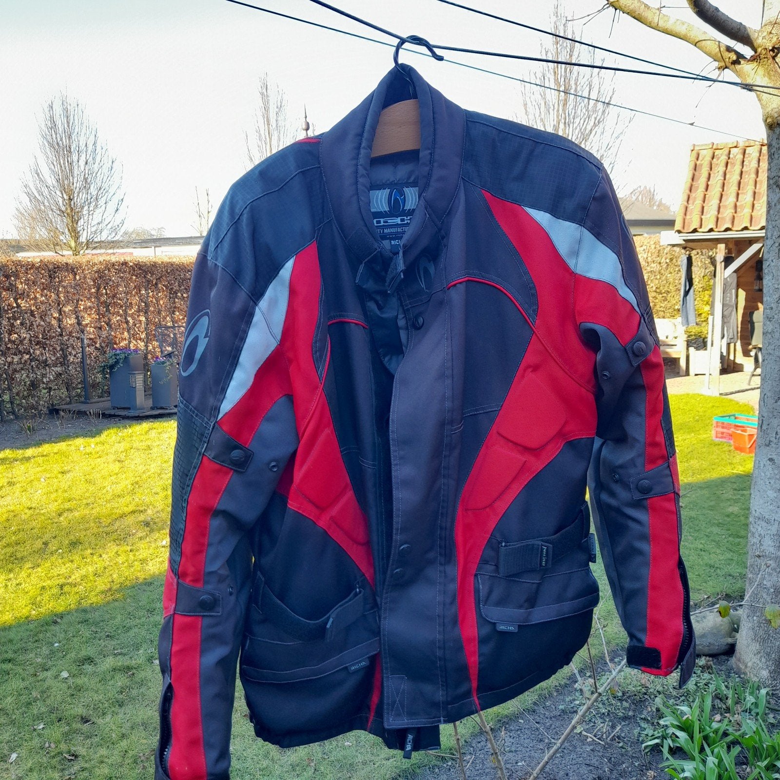 Richa textiel motorjas, MQP broek en handschoenen, Motoren, Kleding | Motorkleding, Ophalen of Verzenden