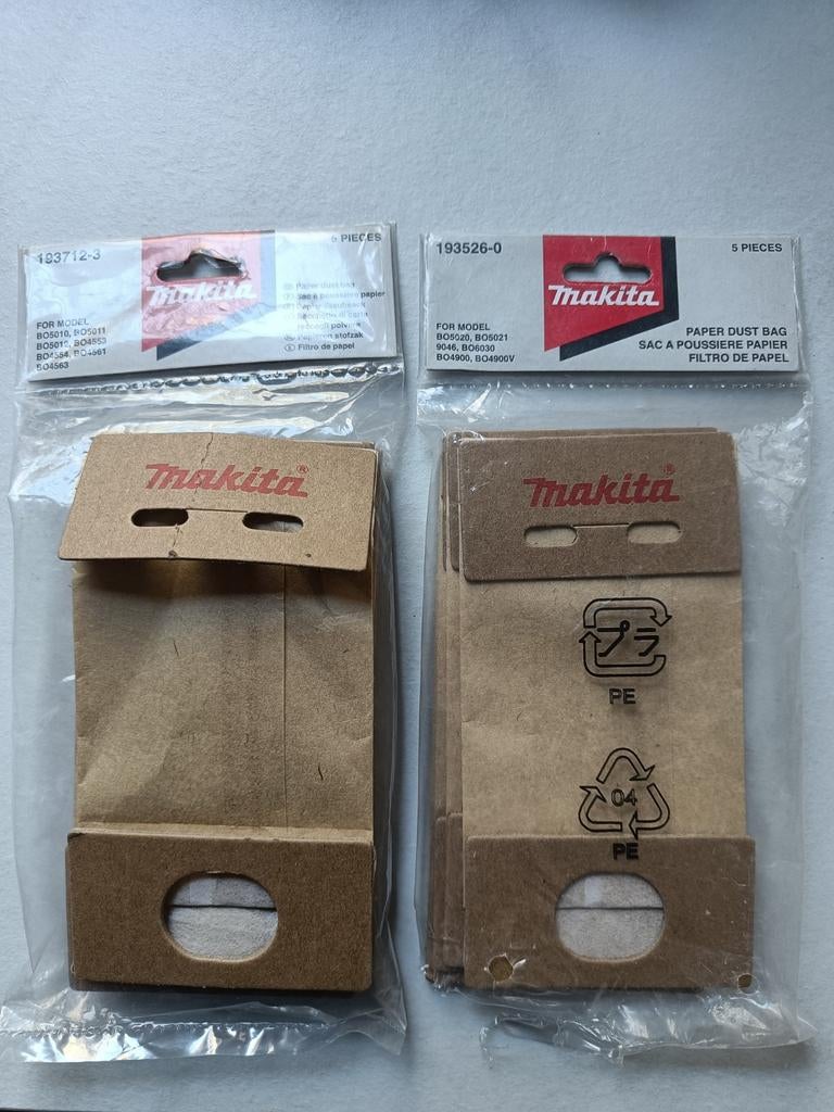 Makita stofzakken - 10 stuks (5x 193712-3, 5x 193526-0), Ophalen of Verzenden, Nieuw