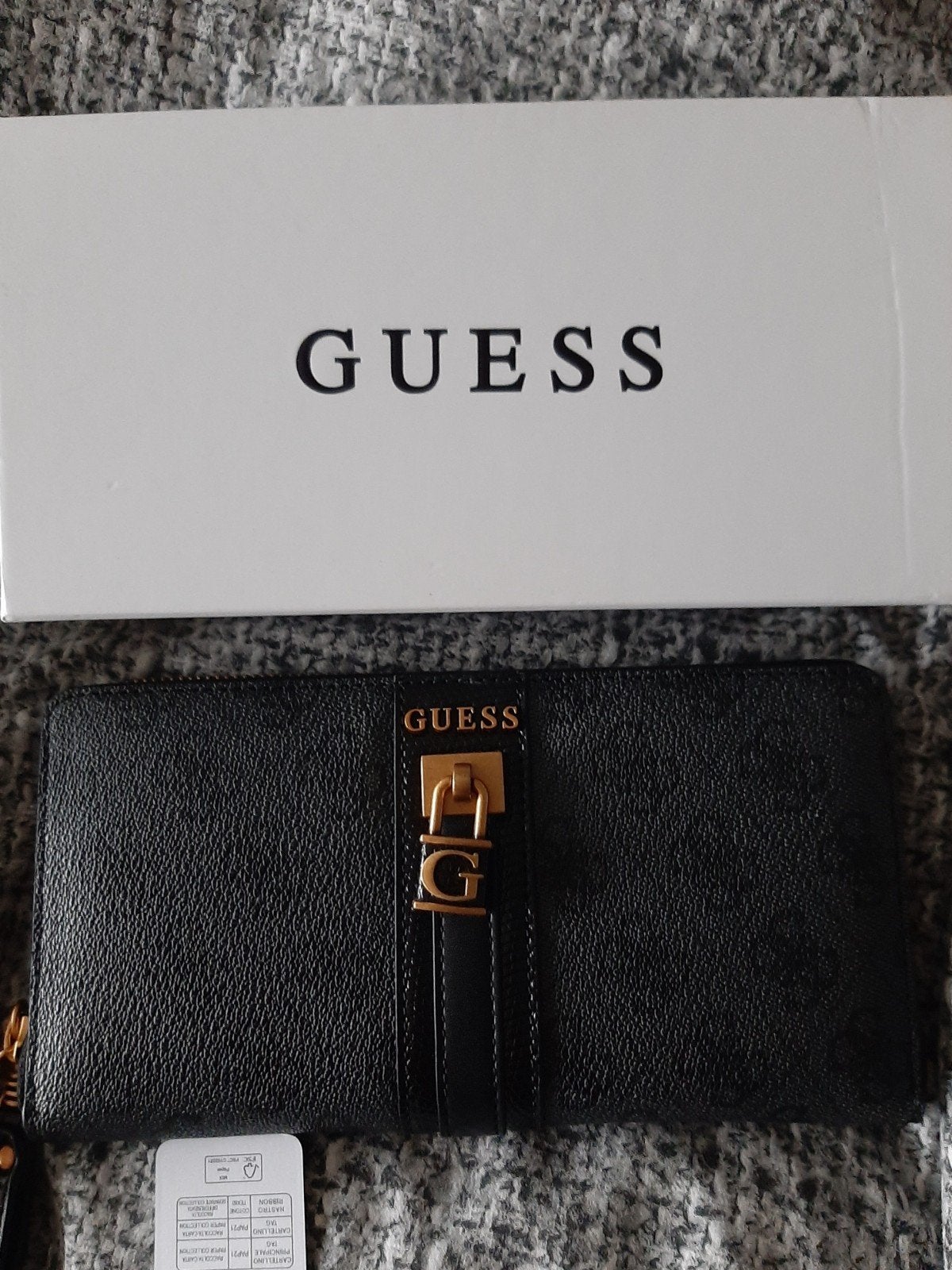 Zwart Guess wallet/portemonnee, Ophalen of Verzenden, Zo goed als nieuw, Zwart, Guess
