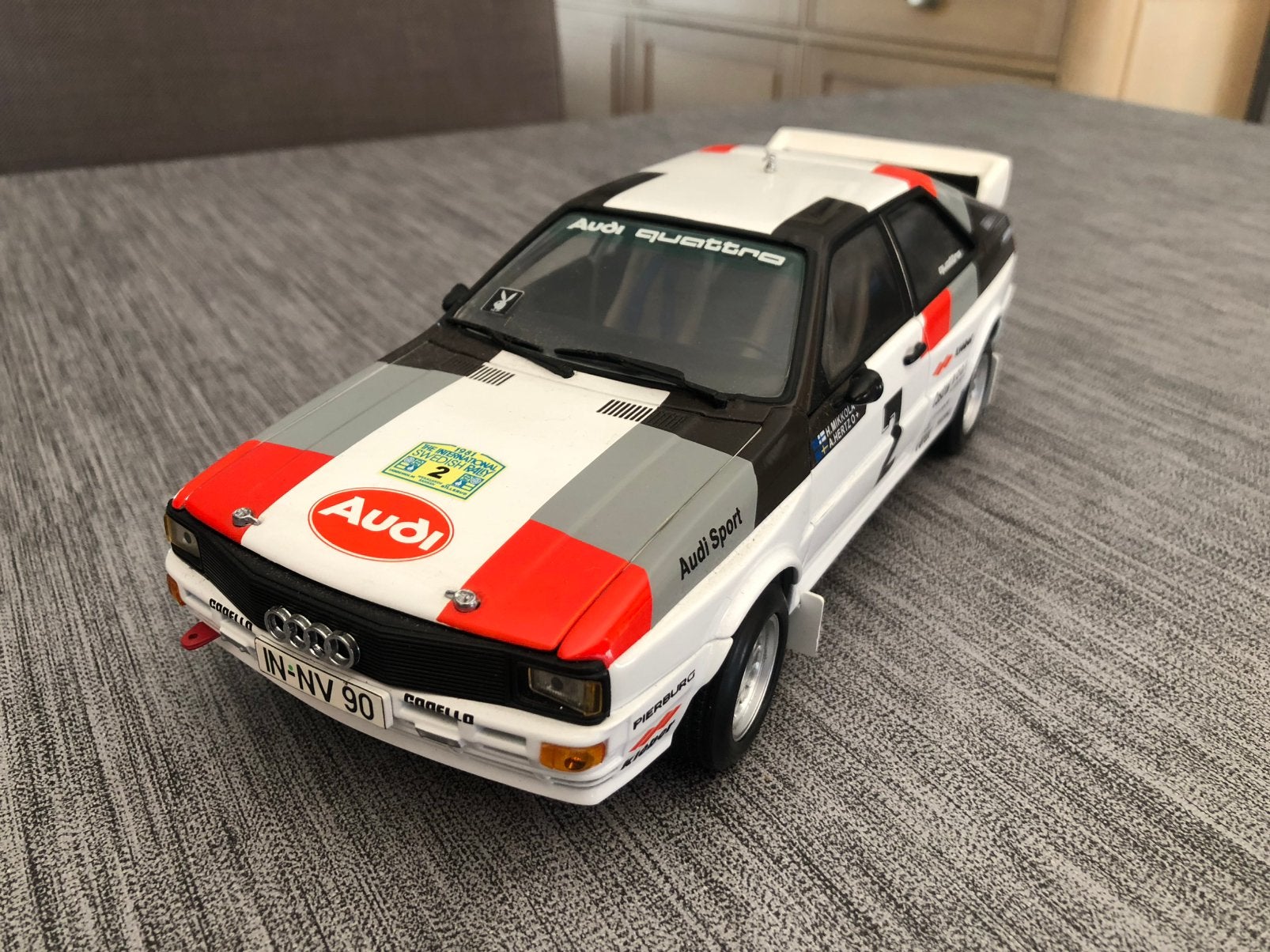 Sunstar 1/18 Audi Quattro coupe rally, Hobby en Vrije tijd, Modelauto's | 1:18, Ophalen, Zo goed als nieuw, Auto, Sun Star