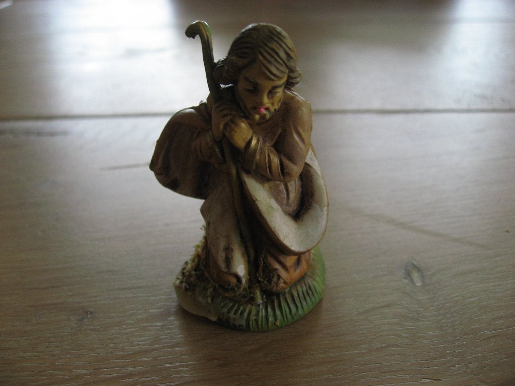 erg oud beeldje voor bij de Kerststal, Italy, Verzenden, Zo goed als nieuw, Mens