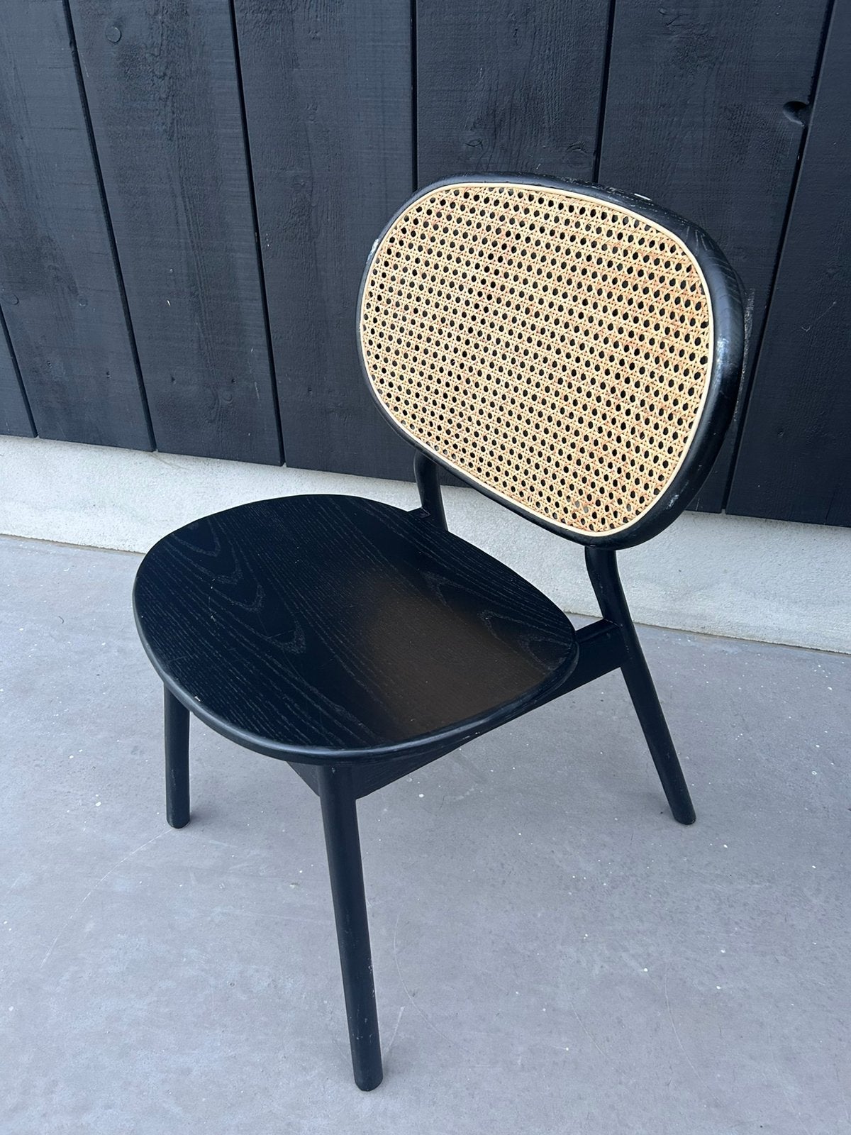 Loods 5 Webbing fauteuil zwart Zuiver spike ratan, Huis en Inrichting, Fauteuils, Ophalen, Zo goed als nieuw, 50 tot 75 cm