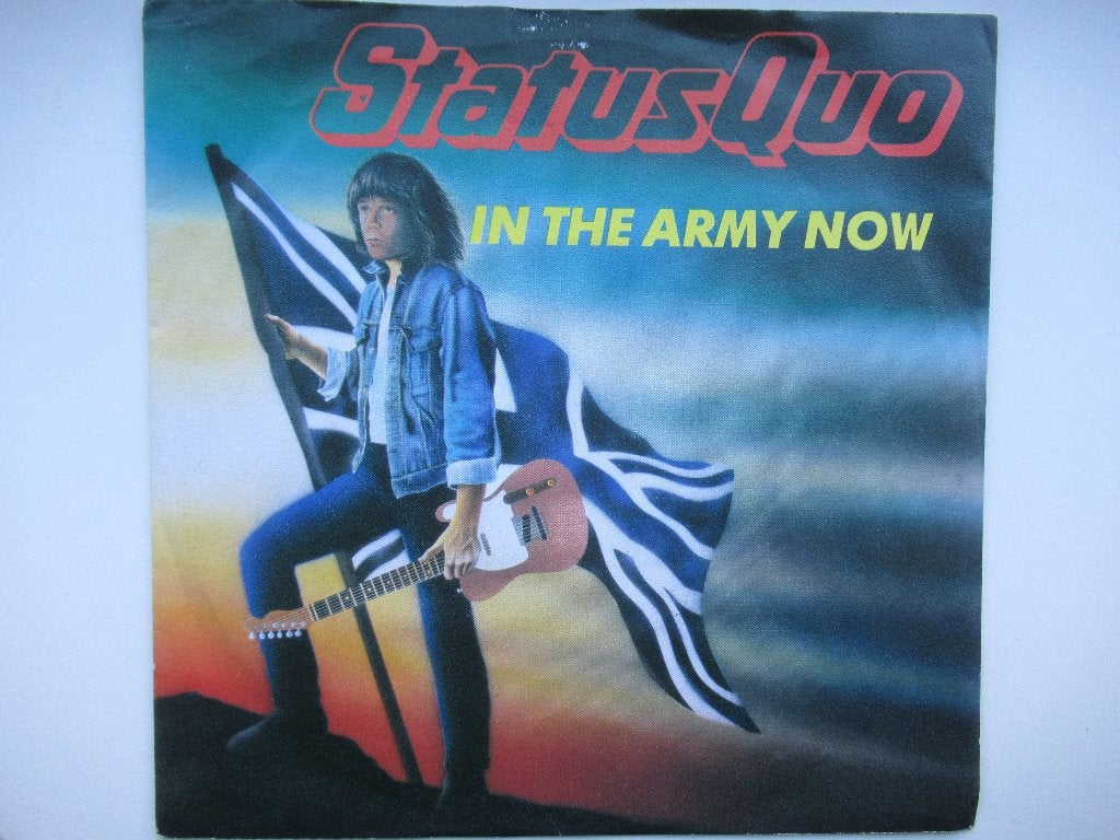 STATUS QUO # IN THE ARMY NOW /HEARTBURN, Fotohoes, Ophalen of Verzenden, Zo goed als nieuw, Levenslied of Smartlap