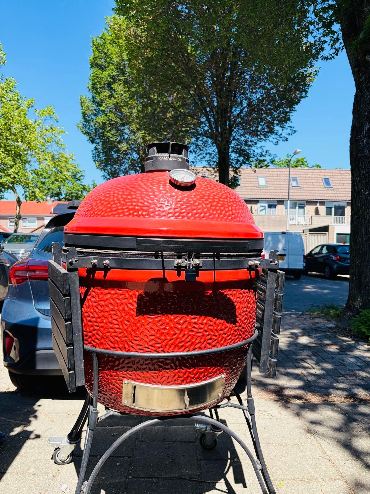 Kamado Joe Big Joe II Topstaat + Accessoires!, Ophalen, Zo goed als nieuw, Met accessoires