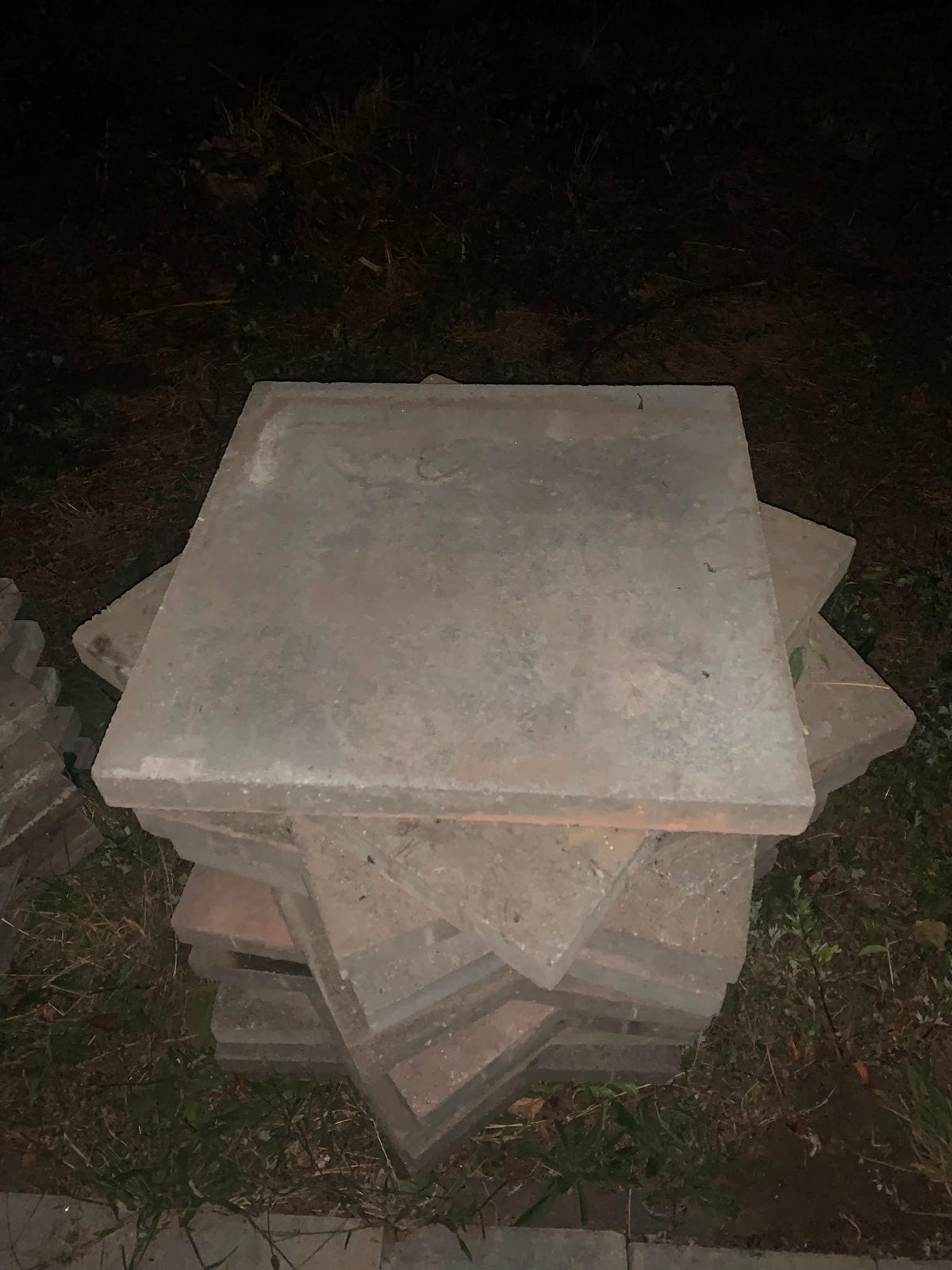 15 betonnen terrastegels 50x50 cm, Tuin en Terras, Tegels en Klinkers, Ophalen, Gebruikt, 5 tot 10 m², Beton