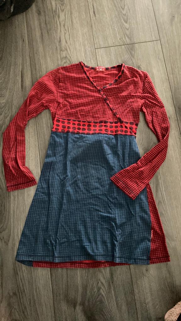 Claesens jurk rood/blauw geruit maat 164/170, Ophalen of Verzenden, Gebruikt, Meisje, Jurk of Rok