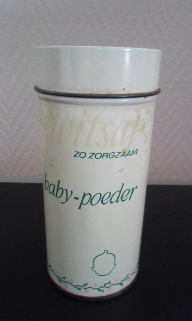Oud Babypoederblik. Zwitsal., Verzamelen, Merken en Reclamevoorwerpen, Ophalen of Verzenden, Gebruikt, Gebruiksvoorwerp