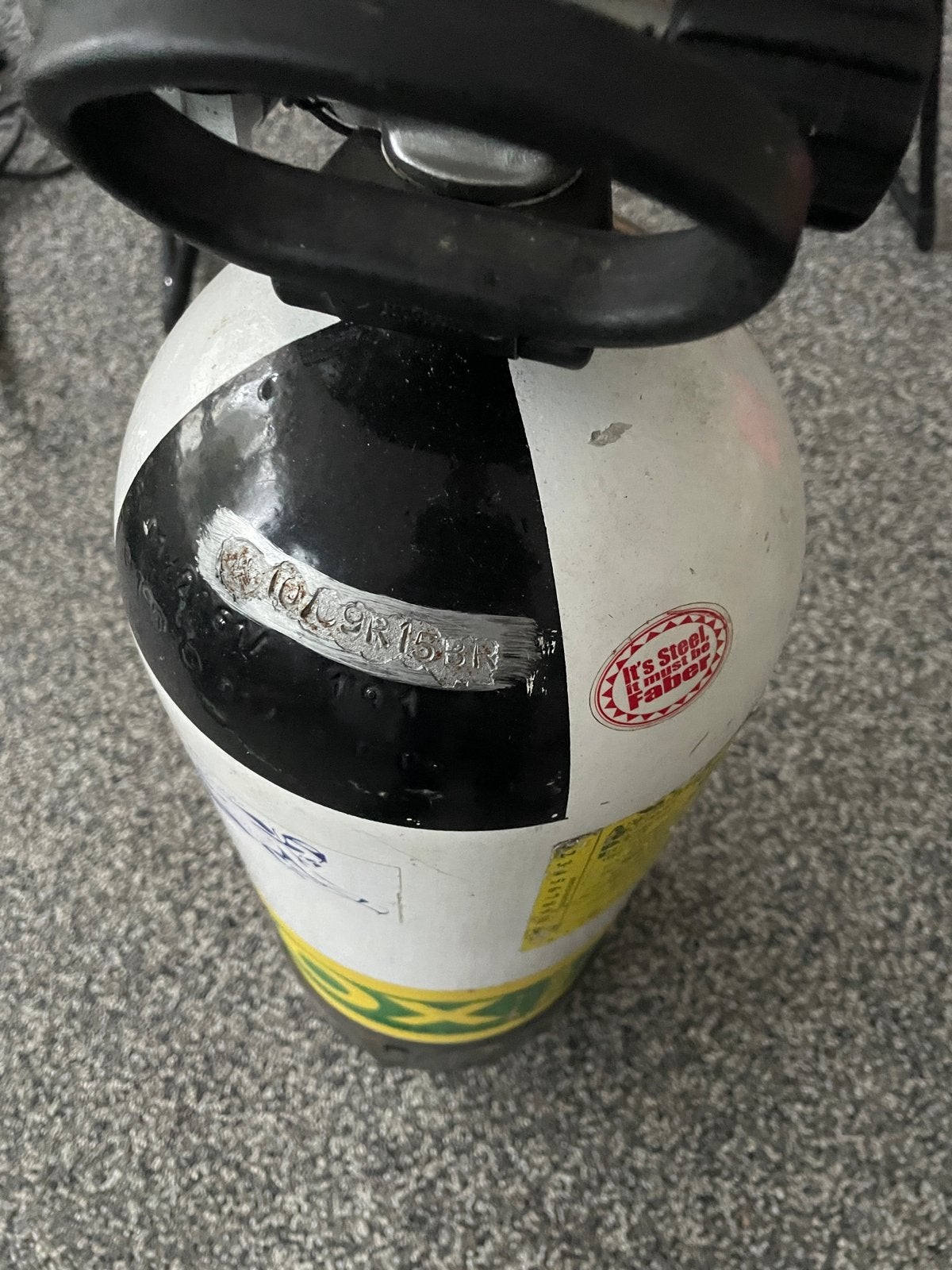 Duikfles Faber 15L - Zo goed als nieuw, Watersport en Boten, Ophalen, Zo goed als nieuw, Duikfles