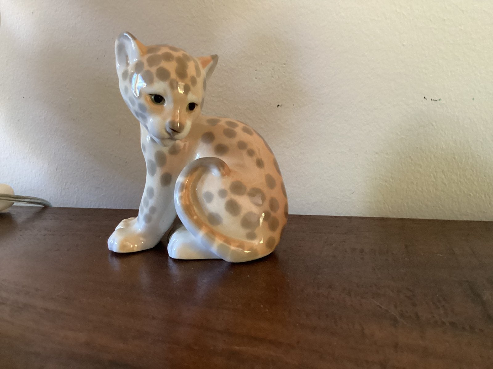 Lomonosov porseleinen beeld Cheetah., Ophalen of Verzenden, Zo goed als nieuw, Wild dier, Beeldje of Figuurtje