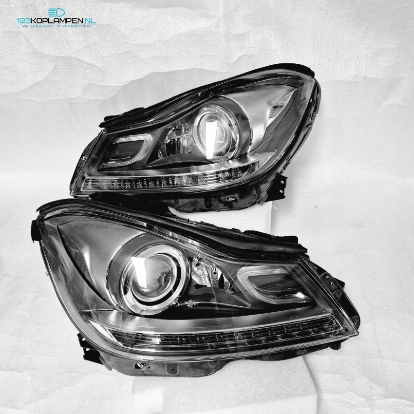 Mercedes C Klasse C63 AMG W204 facelift Bi Xenon koplampen, Auto-onderdelen, Ophalen, Gebruikt, -, -