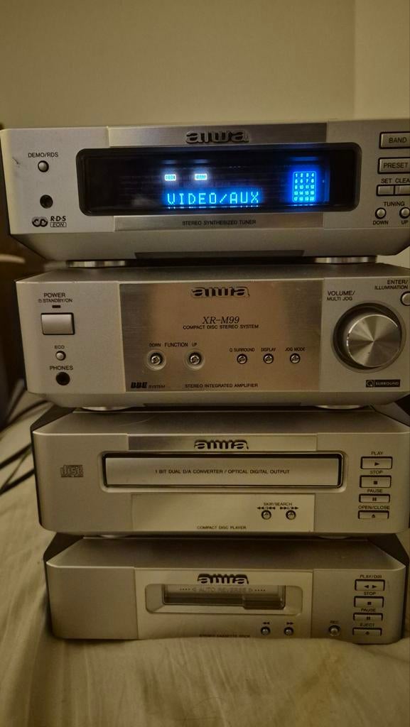 Aiwa stereo toren, Gebruikt, Tuner of Radio, Losse componenten, Ophalen