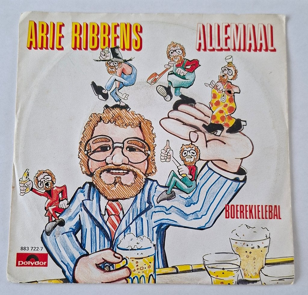 Arie Ribbens - Allemaal, Cd's en Dvd's, Vinyl Singles, Ophalen of Verzenden, Gebruikt, Nederlandstalig, Single