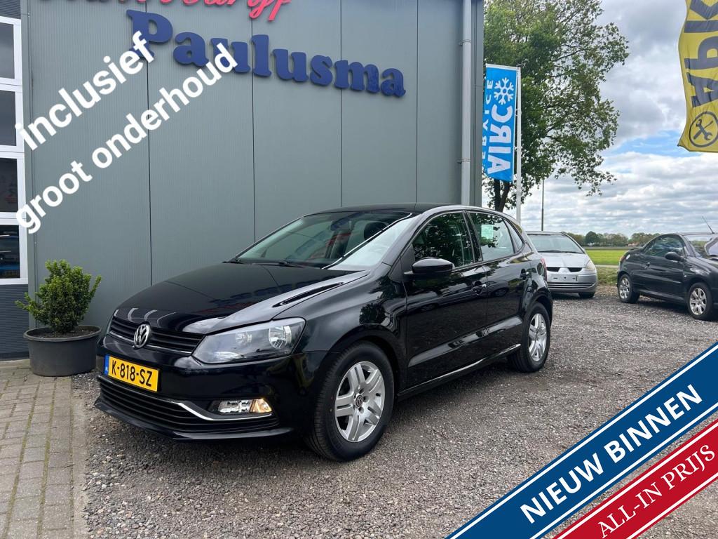 Volkswagen Polo 1.0 Blue motion technology Airco|Bluetooth, 21 km/l, Start-stop-systeem, 60 pk, Zwart