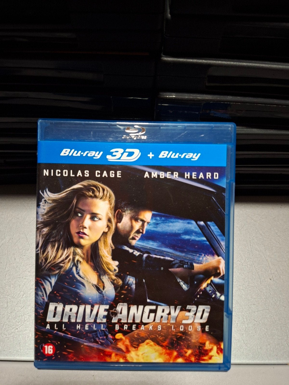 Drive Angry 3D Blu-ray - Nicolas Cage & Amber Heard, Vanaf 16 jaar, Film, Actie, Ophalen of Verzenden