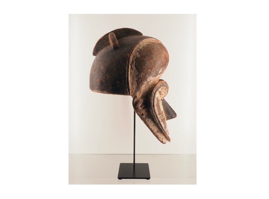 Fors / Groot Fang Ngontang masker Gabon (260110-36), Hout, Gesneden, Afrika, Masker
