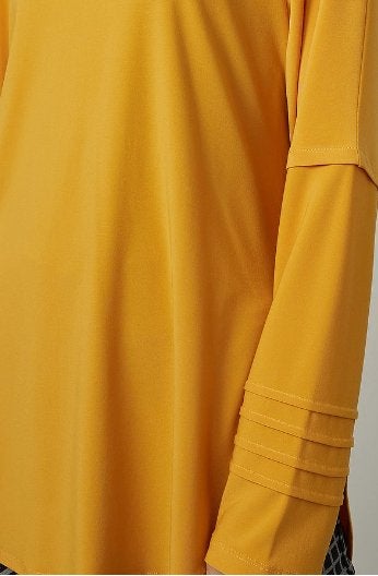 Joseph Ribkoff chique geel stretch tuniek mt 38/40, Maat 38/40 (M), Verzenden, ., Geel