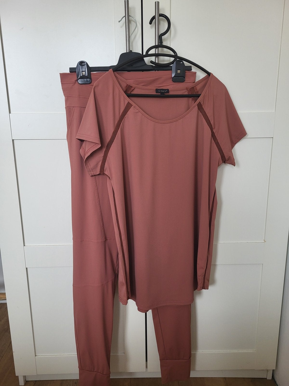 G-maxx travelstof set broek/top maat L zgan. oudroze, Maat 38/40 (M), Ophalen of Verzenden, Zo goed als nieuw, Roze