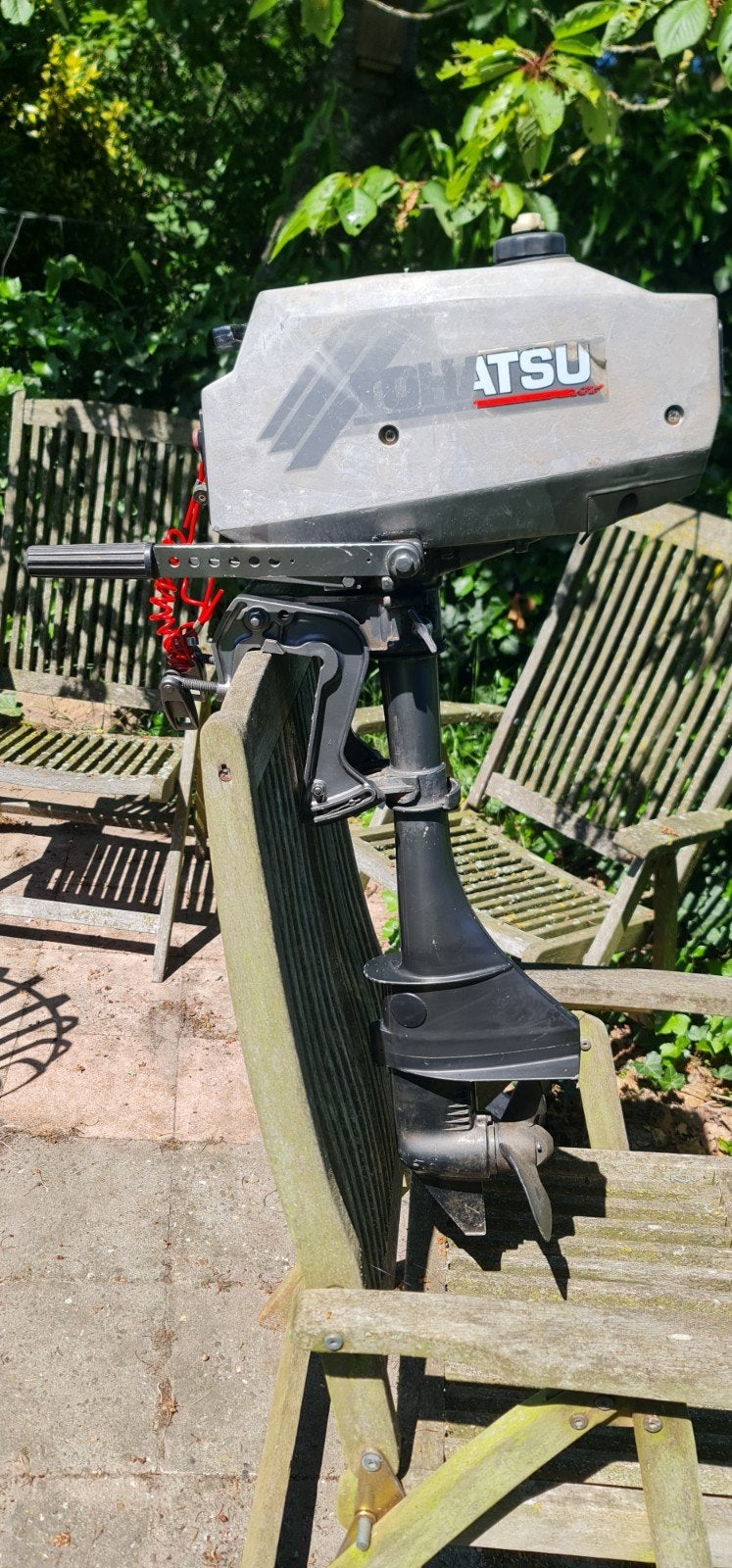 Tohatsu 3.5 PK 2-takt kortstaart buitenboordmotor, Watersport en Boten, Ophalen, Gebruikt, Motor en Techniek, Motorboot
