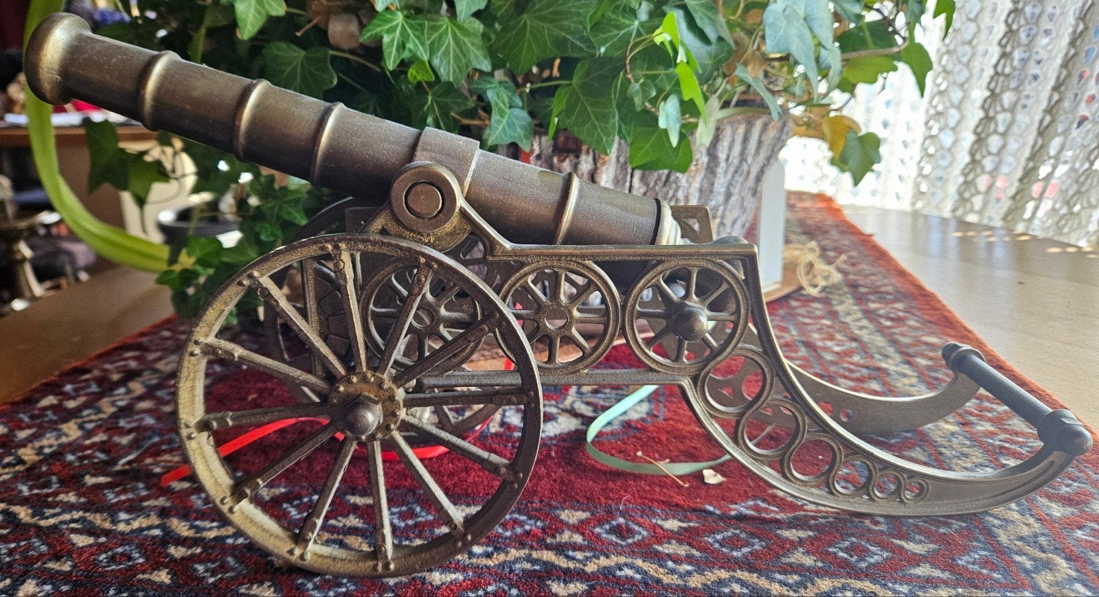Kanon ornament messing antiek uniek verzamelaar 40cm, Antiek en Kunst, Ophalen