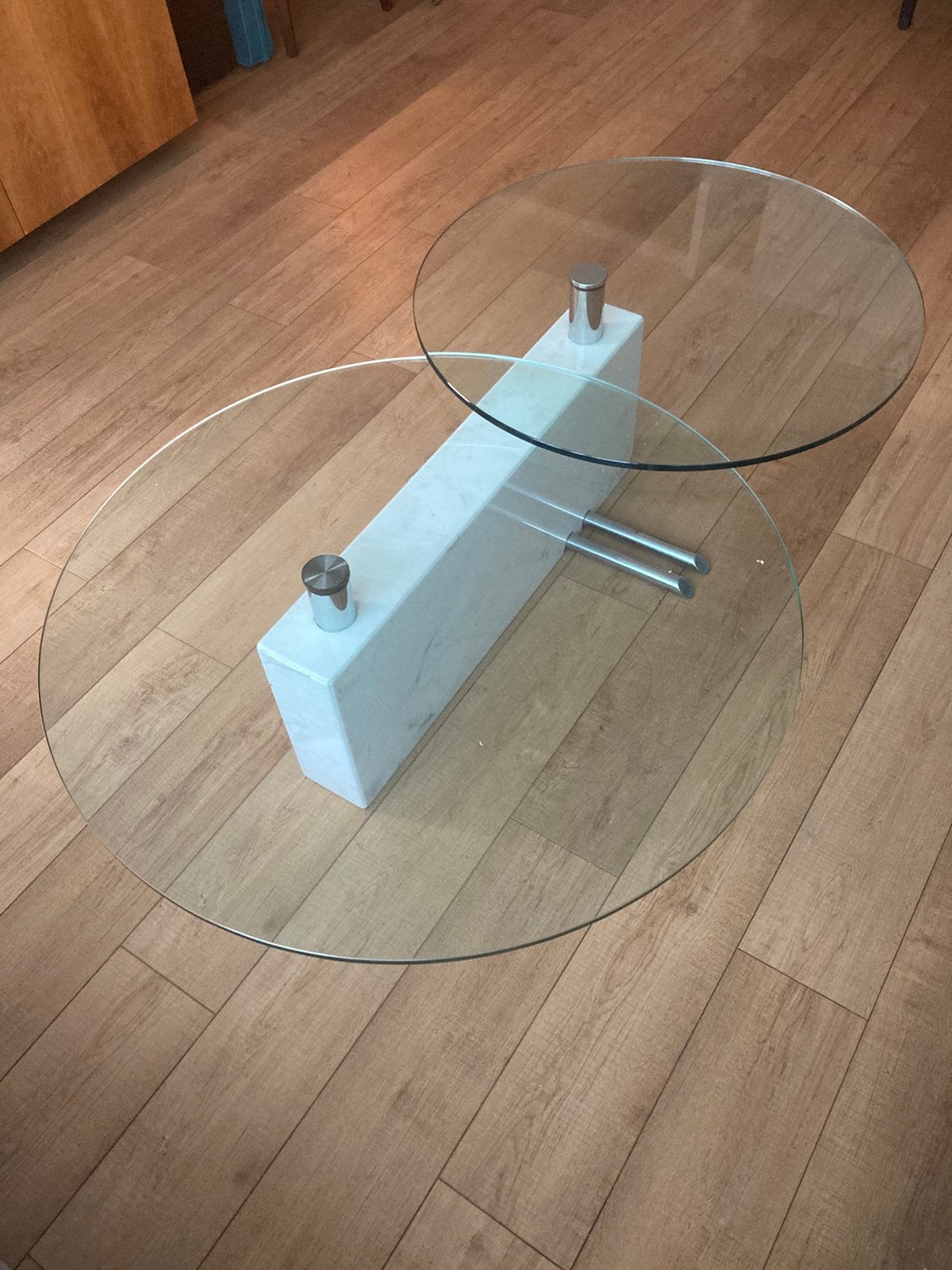 Salontafel glas design, Huis en Inrichting, Ophalen, 100 tot 150 cm, 50 tot 100 cm, Rechthoekig