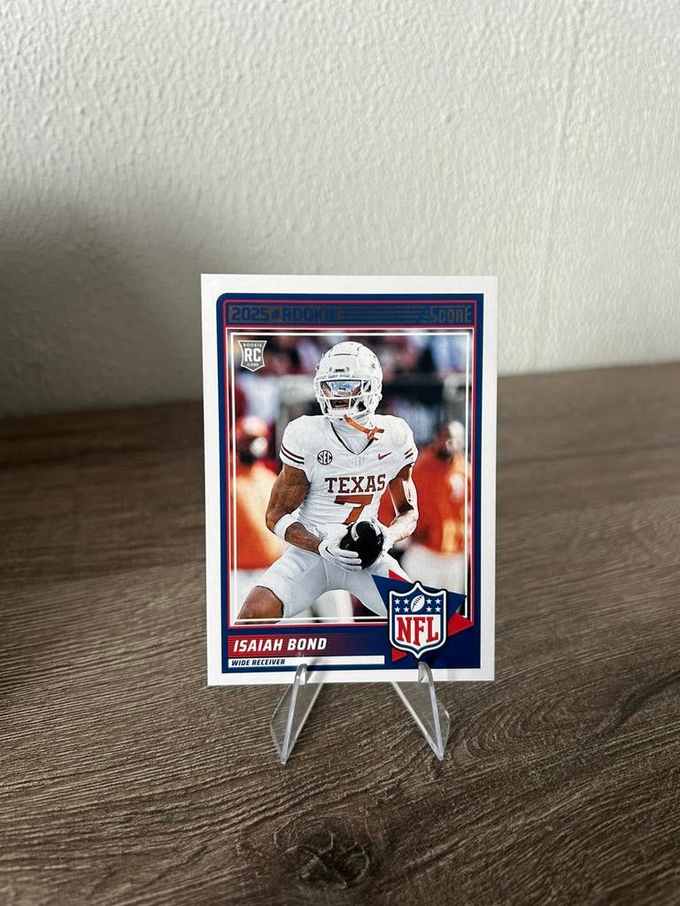 Isaiah Bond 2025 Panini Score Football #53 Texas RC Rookie, Ophalen of Verzenden, Zo goed als nieuw, Buitenlandse clubs, Poster, Plaatje of Sticker