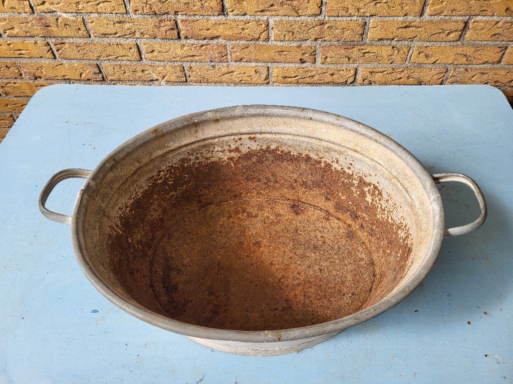 Zinken kuip, Tuin en Terras, Overige materialen, Gebruikt, Minder dan 30 cm, Minder dan 60 cm