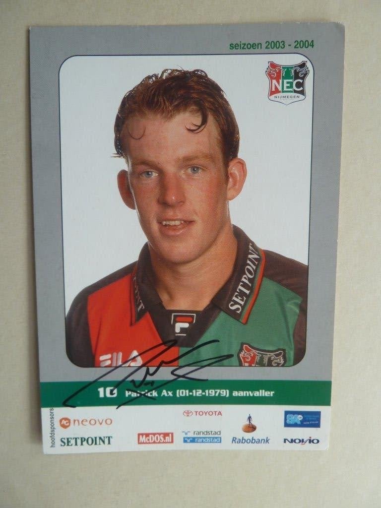 Spelerskaart. Patrick.Ax   NEC    2002/2003, Ophalen of Verzenden, Zo goed als nieuw, Overige binnenlandse clubs, Spelerskaart
