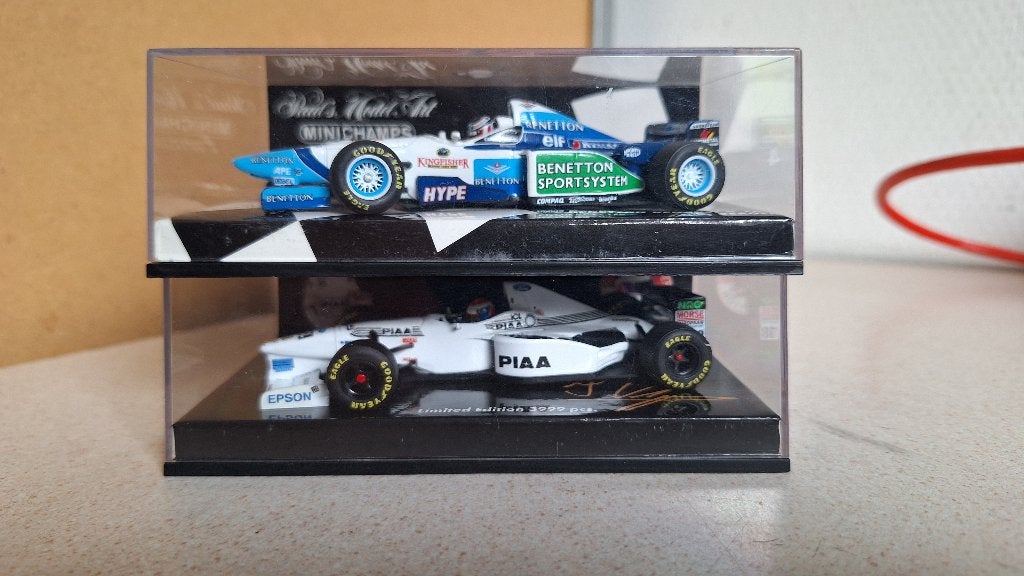 2 minichamps jos Verstappen en Berger  1/43, Ophalen of Verzenden, Zo goed als nieuw, Auto, MiniChamps