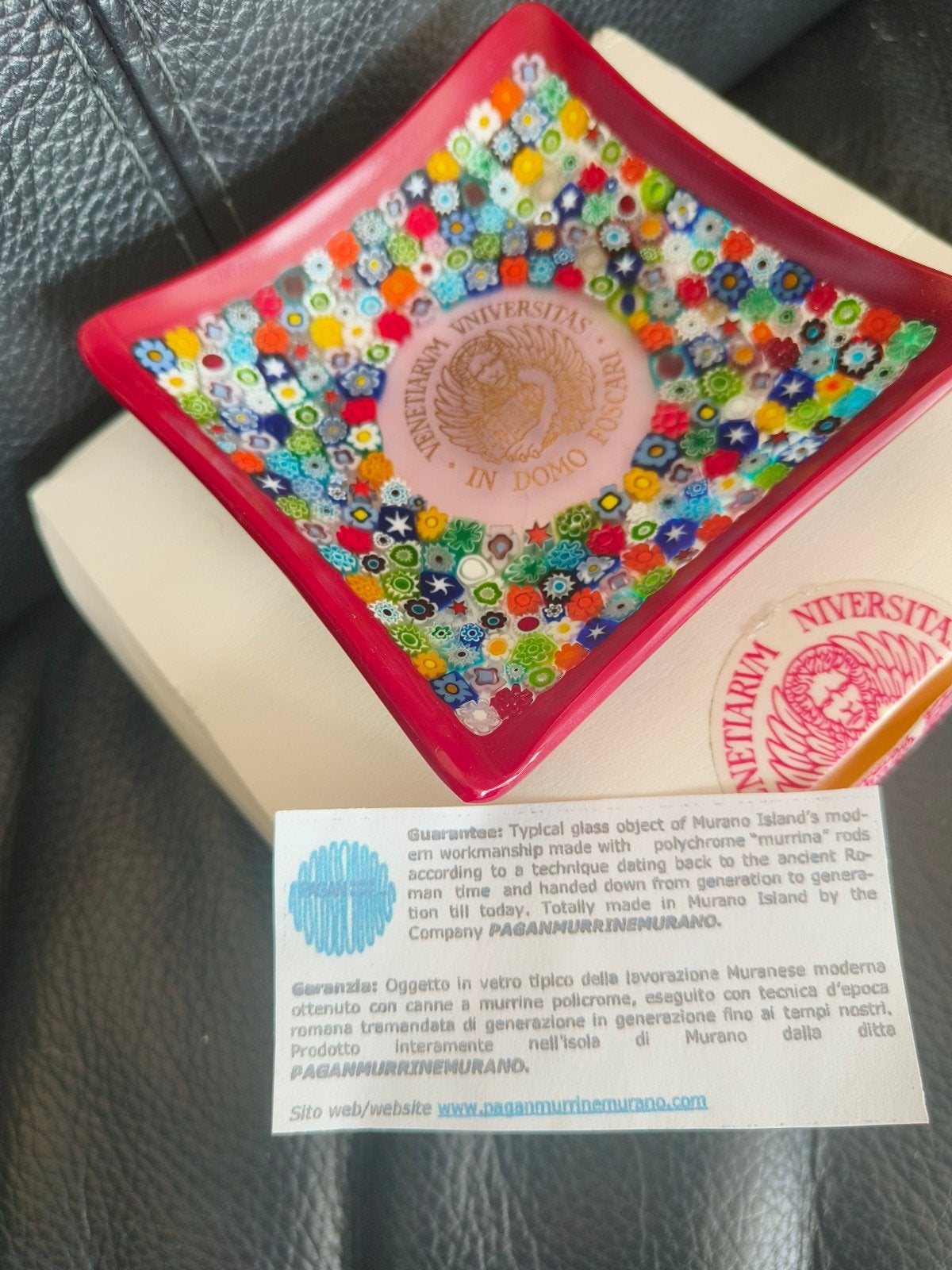 Murano Millefiori glas schaaltje - Universiteit Venetië, Ophalen of Verzenden